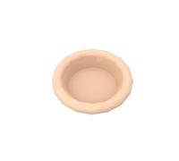 GDS-M200 3×3 Assiette Ronde/Plat, Compatible avec Lego 6256, 20 pièces, Jouet de Blocs de Construction MOC, Couleur:Carne Chiaro 283