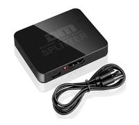 gdsDEs Commutateur répartiteur 1x2 Compatible 4K for boîtier PC, Moniteur, projecteur, Ordinateur Portable, Distributeur vidéo 1 entrée 2 Sorties, amplificateur, Double Affichage