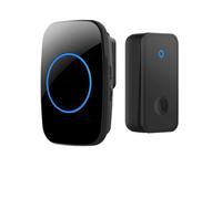 gdsDEs Sonnette de Porte sans Fil étanche Auto-alimentée, Kit de Carillon for Maison Intelligente, sans Batterie, récepteur électrique à 1 ou 2 Boutons(1Button 1Receiver)