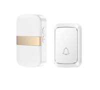 gdsDEs Sonnette Intelligente sans Fil, Sonnette de Bienvenue for la Maison, 300M/984 Pieds, télécommande 60 chansons, Aucune Prise requise, Type de Batterie(White Gold)