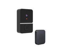gdsDEs Sonnette WiFi sans Fil, Stockage en Nuage Gratuit, visionneuse visuelle, visiophone en Veille Longue durée(Black)