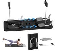 GDSHGS AB Roller Wheel Entraîneur de Planches Planche de Pompes Multifonction Rebond Automatique Rouleau Abdominal Core Training Machine avec Support de Coude(Noir)