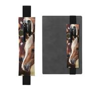 GDSHJKLW Adorable étui à crayons en cuir synthétique amovible avec bande élastique en forme de cheval pour journaux, carnets, planificateurs