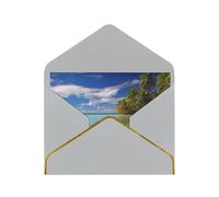 GDSHJKLW Aitutaki Lagon, carte de vœux des îles Cook avec enveloppes gris clair, cartes « Thinking of You » de 10,2 x 15,2 cm, carte vierge pour toutes les occasions