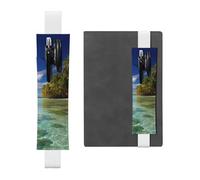 GDSHJKLW Aitutaki - Porte-stylo amovible en cuir synthétique - Motif lagon des îles Cook - Pour stylos, journaux, cahiers, planificateurs