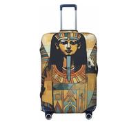 GDSHJKLW Ancient Egypt Tribe Series Housse de protection pour valise, lavable, élastique, anti-rayures, convient aux valises de 45,7 à 81,3 cm, Noir , XL