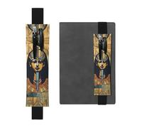 GDSHJKLW Ancient Egypt Tribe Series Porte-stylo avec bande élastique amovible en cuir PU Pochette à crayons Journal Trousse à crayons Fournitures de bureau Cadeau pour journaux à couverture rigide