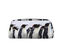 GDSHJKLW Antarctique Trousse à crayons en cuir de grande capacité avec fermeture éclair pour homme et femme - Trousse de toilette de voyage étanche à large ouverture pour pièces de monnaie, doré, One
