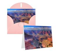GDSHJKLW Beauty Grand Canyon Carte de vœux vierge avec enveloppes 10,2 x 15,2 cm, cartes de remerciement, cartes de notes, cartes toutes occasions, cartes roses pour Noël, vacances, anniversaire