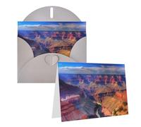 GDSHJKLW Beauty Grand Canyon Carte de vœux vierge avec enveloppes 10,2 x 15,2 cm, cartes de remerciement, cartes de notes, cartes toutes occasions, cartes grises pour Noël, vacances, anniversaire
