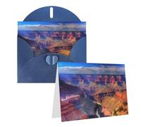 GDSHJKLW Beauty Grand Canyon Carte de vœux vierge avec enveloppes 10,2 x 15,2 cm, cartes de remerciement, cartes de notes, cartes toutes occasions, cartes bleues pour Noël, vacances, anniversaire