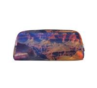 GDSHJKLW Beauty Grand Canyon - Trousse à crayons en cuir de grande capacité avec fermeture éclair pour homme et femme - Trousse de toilette de voyage étanche à large ouverture pour pièces de monnaie