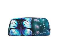 GDSHJKLW Belle trousse à crayons en cuir de grande capacité avec fermeture éclair pour homme et femme - Trousse de toilette de voyage étanche à large ouverture pour pièces de monnaie