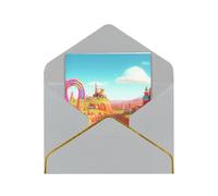 GDSHJKLW Candy Beautiful Land Carte de vœux avec enveloppes gris clair 10,2 x 15,2 cm Carte de vœux « Thinking of You » - Carte vierge pour toutes les occasions