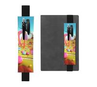 GDSHJKLW Candy Beautiful Land Porte-stylo en cuir synthétique amovible avec bande élastique pour stylo, journal, crayons, fournitures de bureau, cadeau pour journaux, cahiers, planificateurs