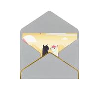 GDSHJKLW Carte de vœux « Alpacas in Love in The Mountains » avec enveloppes gris clair, 10,2 x 15,2 cm, carte vierge pour toutes les occasions