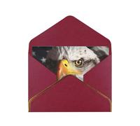 GDSHJKLW Carte de vœux avec drapeau américain et aigle avec enveloppes rouge foncé, 10,2 x 15,2 cm, cartes « Thinking of You », carte vierge pour toutes les occasions