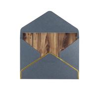 GDSHJKLW Carte de vœux en grain de bois avec enveloppes noires, 10,2 x 15,2 cm, cartes « Thinking of You », carte vierge pour toutes les occasions