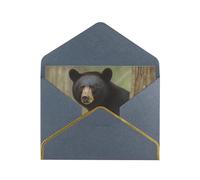 GDSHJKLW Carte de vœux pour mère et petit ours noir avec enveloppes noires, 10,2 x 15,2 cm, cartes « Thinking of You », carte vierge pour toutes les occasions