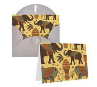 GDSHJKLW Carte de vœux vierge avec enveloppes 10,2 x 15,2 cm - Motif éléphant d'Afrique - Cartes de remerciement, cartes de notes, cartes toutes occasions - Gris - Pour Noël, vacances, anniversaire