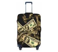 GDSHJKLW Dollar Sign Housse de protection pour valise de voyage lavable élastique anti-rayures pour valise de 45,7 à 81,3 cm, Noir, M