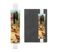 GDSHJKLW Étui à crayons amovible en cuir synthétique avec bande élastique pour rôti poule et poule, fournitures de bureau, cadeau pour journaux, cahiers, planificateurs