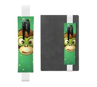 GDSHJKLW Étui à crayons en cuir PU amovible avec bande élastique pour stylo, journal intime, fournitures de bureau, cadeau pour journaux, carnets, planificateurs Vert