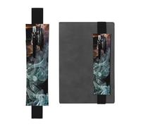 GDSHJKLW Étui à crayons en cuir synthétique amovible avec bande élastique fumée psychédélique pour stylo, journal, crayons, fournitures de bureau, cadeau pour journaux, cahiers, planificateurs