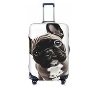 GDSHJKLW French Bulldog2 Housse de protection pour valise de voyage lavable élastique pour valise de 45,7 à 81,3 cm, Noir , XL