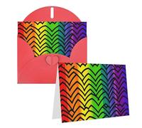 GDSHJKLW Gay Pride Carte de vœux vierge avec enveloppes Motif arc-en-ciel 10,2 x 15,2 cm Cartes de remerciement Cartes toutes occasions Rouge Pour Noël, vacances, anniversaire, remise de diplôme