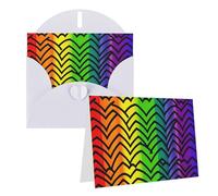 GDSHJKLW Gay Pride Carte de vœux vierge avec enveloppes Motif arc-en-ciel 10,2 x 15,2 cm Cartes de remerciement Cartes toutes occasions Blanc Pour Noël, vacances, anniversaire, remise de diplôme