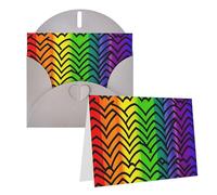 GDSHJKLW Gay Pride Carte de vœux vierge avec enveloppes Motif arc-en-ciel 10,2 x 15,2 cm Cartes de remerciement Cartes de notes Cartes toutes occasions Gris Pour Noël, vacances, anniversaire, remise