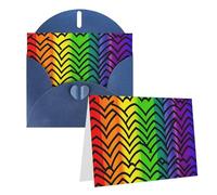 GDSHJKLW Gay Pride Carte de vœux vierge avec enveloppes Motif arc-en-ciel 10,2 x 15,2 cm Cartes de remerciement Cartes toutes occasions Bleu pour Noël, vacances, anniversaire, remise de diplôme