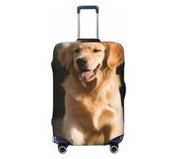 GDSHJKLW Golden Retriever Housse de protection pour valise de voyage lavable élastique anti-rayures pour valise de voyage de 45,7 à 81,3 cm, Noir , M