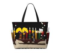 GDSHJKLW Grand sac de plage pour femme, imperméable, résistant au sable, sac fourre-tout léger à fermeture éclair, sac de transport pour bougies Kwanzaa, sac de piscine, pour salle de sport, voyage