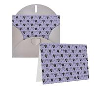 GDSHJKLW Haunted Mansion Carte de vœux vierge avec enveloppes 10,2 x 15,2 cm, cartes de remerciement, cartes de notes, cartes toutes occasions, cartes grises pour Noël, vacances, anniversaire, remise