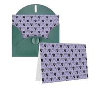 GDSHJKLW Haunted Mansion Carte de vœux vierge avec enveloppes 10,2 x 15,2 cm, cartes de remerciement, cartes de notes, cartes toutes occasions, cartes vert foncé pour Noël, vacances, anniversaire