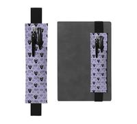 GDSHJKLW Haunted Mansion Porte-stylo avec bande élastique amovible en cuir synthétique pour journaux, carnets, planificateurs