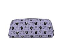 GDSHJKLW Haunted Mansion - Trousse à crayons en cuir de grande capacité avec fermeture éclair pour homme et femme - Trousse de toilette de voyage étanche à large ouverture pour pièces de monnaie