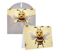 GDSHJKLW Honey Bee Carte de vœux vierge avec enveloppes 10,2 x 15,2 cm, cartes de remerciement, cartes de notes, cartes toutes occasions, cartes grises pour Noël, vacances, anniversaire, remise de