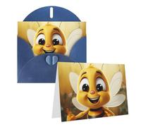 GDSHJKLW Honey Bee Carte de vœux vierge avec enveloppes 10,2 x 15,2 cm, cartes de remerciement, cartes de notes, cartes toutes occasions pour Noël, vacances, anniversaire, remise de diplôme