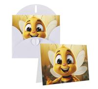 GDSHJKLW Honey Bee Carte de vœux vierge avec enveloppes 10,2 x 15,2 cm, cartes de remerciement, cartes de notes, cartes toutes occasions, cartes blanches pour Noël, vacances, anniversaire, remise de