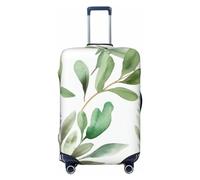 GDSHJKLW Housse de protection de bagage avec feuilles et branches vertes - Lavable - Élastique - Résistant aux rayures - Convient pour les valises de 45,7 à 81,3 cm, Noir , m