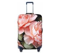 GDSHJKLW Housse de protection pour valise de voyage avec motif pivoine et rose - Lavable - Élastique - Anti-rayures - Convient aux valises de 45,7 à 81,3 cm, Noir , S
