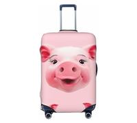 GDSHJKLW Housse de protection pour valise de voyage avec visage de cochon rose - Lavable - Élastique - Anti-rayures - Convient aux valises de 45,7 à 81,3 cm, Noir , M