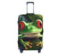 GDSHJKLW Housse de protection pour valise de voyage en forme de grenouille mignonne, lavable, élastique, anti-rayures, housse de protection pour valise de voyage de 45,7 à 81,3 cm, noir, M, Noir , M