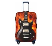 GDSHJKLW Housse de protection pour valise de voyage en forme de guitare rock - Lavable - Élastique - Convient aux valises de 45,7 à 81,3 cm, Noir , M