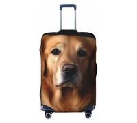GDSHJKLW Housse de protection pour valise de voyage Golden Retriever - Lavable et élastique - Convient aux valises de 45,7 à 81,3 cm, Noir , XL