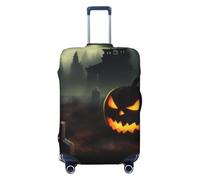 GDSHJKLW Housse de protection pour valise de voyage Halloween Horror lavable élastique anti-rayures pour valise de voyage pour valise de 45,7 à 81,3 cm, Noir, S