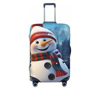 GDSHJKLW Housse de protection pour valise de voyage motif bonhomme de neige - Lavable - Élastique - Anti-rayures - Convient aux valises de 45,7 à 81,3 cm, Noir , XL